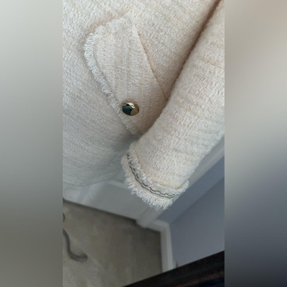 Zara Basic Tweed Mid Length Jacket - image 3